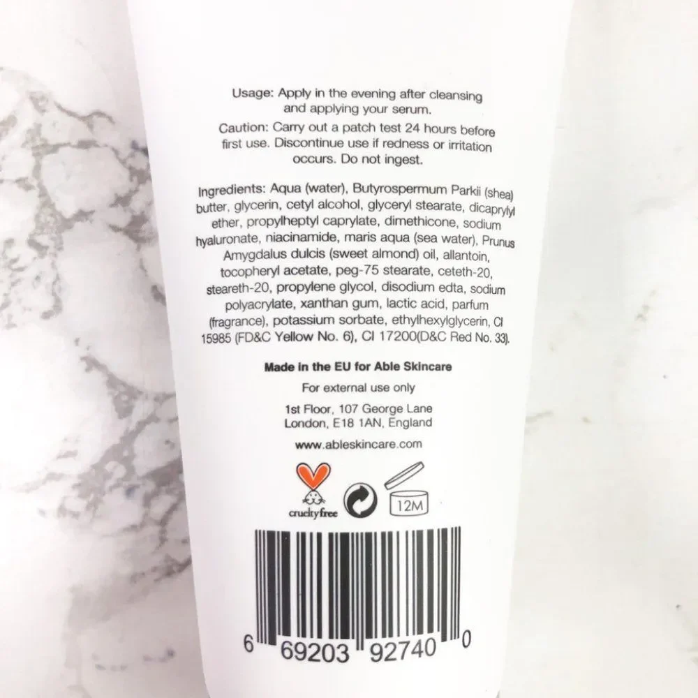 NWOB Able Skincare London Anti-Aging Retexturizing & Resurfacing Duo Moisturizer
